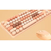 MOFII Keyboard And Mouse SMK-623387AG, Wireless /Sweet beige/