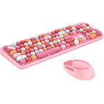 MOFII Keyboard And Mouse SMK-623387AG, Wireless /Sweet pink/