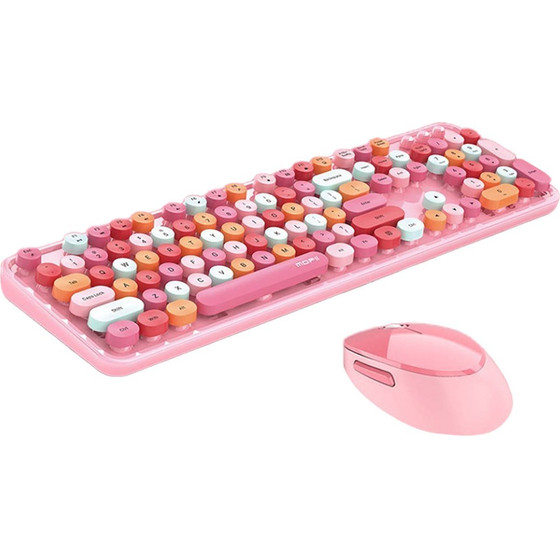 MOFII Keyboard And Mouse SMK-623387AG, Wireless /Sweet pink/