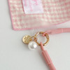 Accessory/ Wristband/ Keychain Silicone Pearl Charm /violet/ OEM