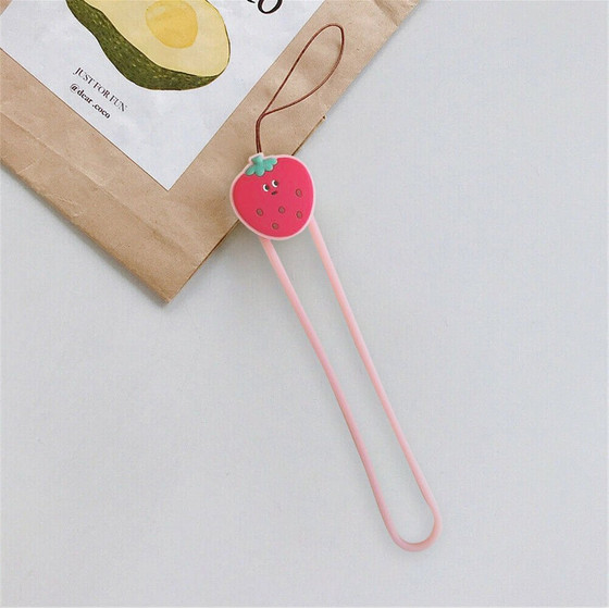 Accessory/ Wristband/ Keychain Silicone Silky Ring / Smiled strawberry/ OEM