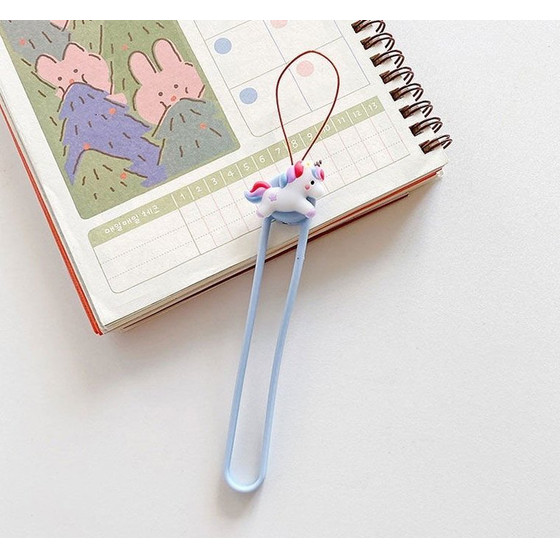 Accessory/ Wristband/ Keychain Silicone Silky Ring /Blue unicorn/ OEM