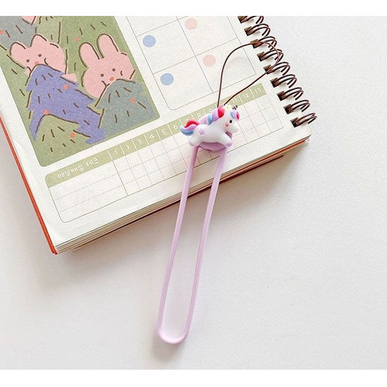 Accessory/ Wristband/ Keychain Silicone Silky Ring /Purple unicorn/ OEM