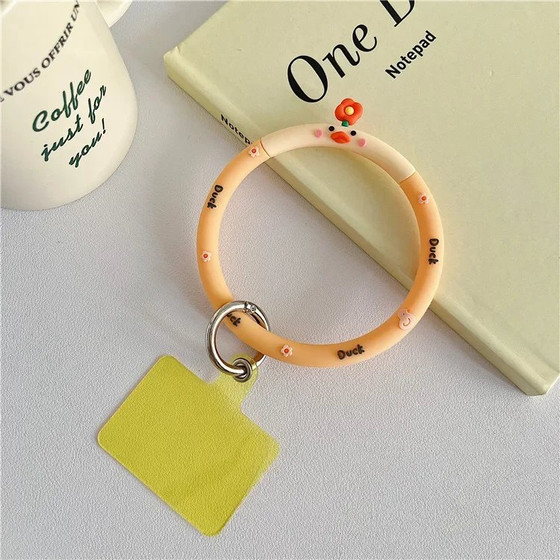 Accessory/ Wristband/ Keychain Silicone Silky Ring /Yellow duck/ OEM