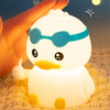 Nimbo Night Lamp Silicone Duck With glasses, PAT, colorful, Usb /white/ OEM