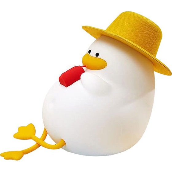Nimbo Night Lampsilicone Drinking duck, PAT, colorful, USB, Timer /white/ OEM