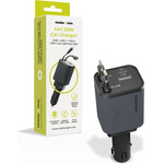Mobile Origin 4in1 50W Car Charger CA28 - USB-C + USB-A, USB-C and Lightning Cable - (MO-CCH-CA28)