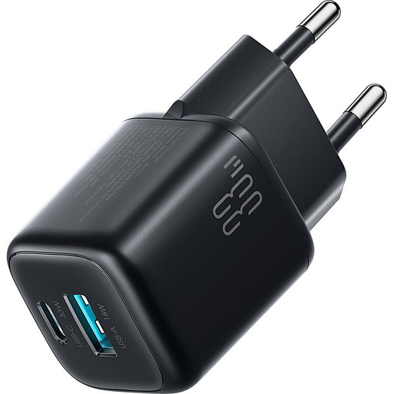 Joyroom JR-TG7 33W USB-A + USB-C Wall Charger - Black - (JR-TG7 black)