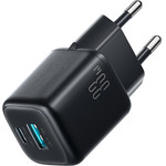 Joyroom JR-TG7 33W USB-A + USB-C Wall Charger with 60W USB-C to USB-C 1m Cable - Black - (JR-TG7 C-C 1m black)