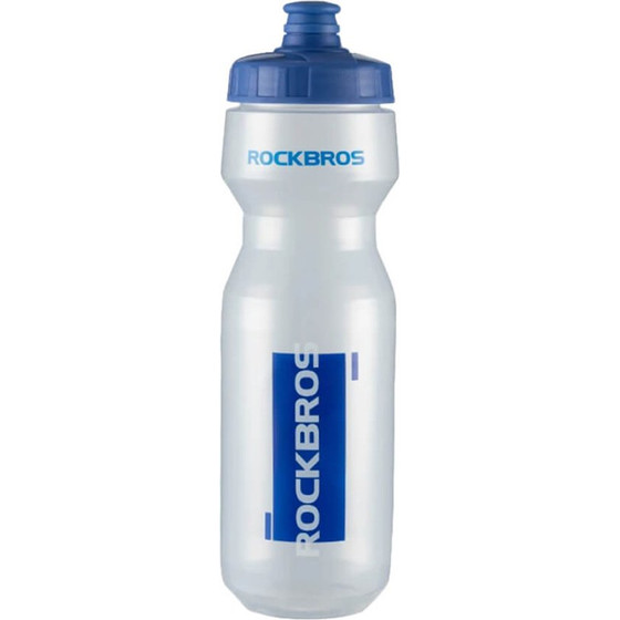 Rockbros 750 ml Bicycle Bottle - Transparent with Blue Mouthpiece - (Rockbros-DCBT69TB)