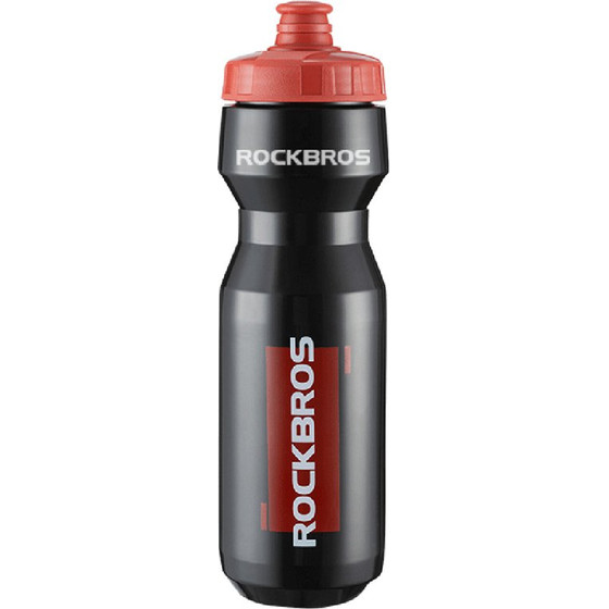 Rockbros 750 ml Bike Bottle - Transparent Black with Red Mouthpiece - (Rockbros-DCBT69BR)