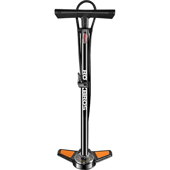 Rockbros GP6532B Floor Pump with Pressure Gauge - Black and Orange - (Rockbros-GP6532B)