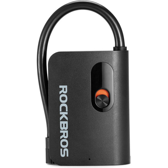 Rockbros L1 Mini Cordless Pump 70 psi Compressor 200 mm Schrader Hose Length - Black - (Rockbros-4220004001)