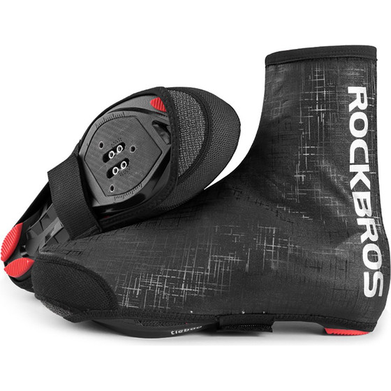 Rockbros LF1081 Windproof Waterproof Shoe Covers 42-46 cm - Black - (Rockbros-LF1081-L)