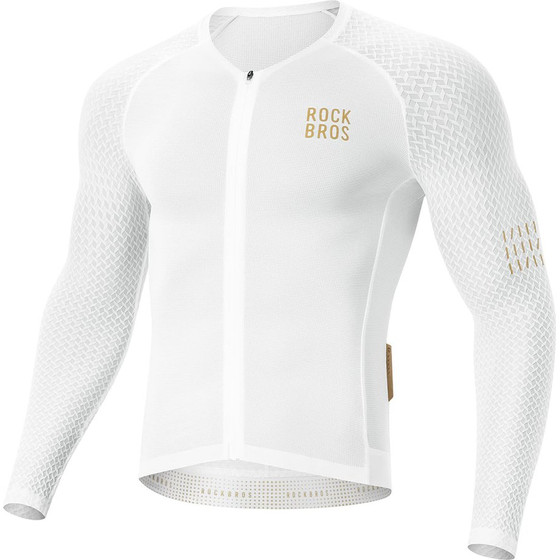 Rockbros YDCX008 Diamond Long Sleeve Cycling Jersey Size XXXL - White - (Rockbros-15200026014)