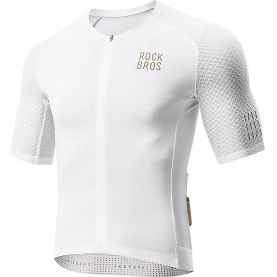 Rockbros YDDX011 Diamond Short Sleeve Cycling Jersey Size S - White - (Rockbros-15220026008)