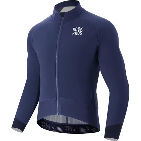 Rockbros YDWT014 Winter Fleece Double Layer Cycling Jacket Size L - Blue - (Rockbros-15420021006)