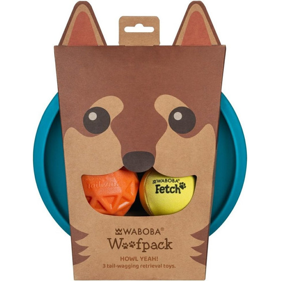 WABOBA Woofpack Dog Set 2x Balls 1x Frisbee - (560C03)