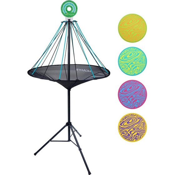 WABOBA Hitman Throwing Disc Game With Basket - (960C01)