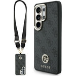 Guess Case 4G Big Rhinestone Triangle Strap Magsafe For Samsung Galaxy S26 Ultra Black - (GUHMS26LP4G4DCSK)