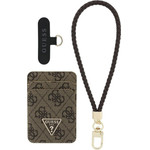 Guess Wallet + Hand Strap Set Triangle Magsafe Brown - (GUBPWMWSP4GTW)