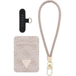 Guess Wallet + Hand Strap Set Triangle Magsafe Pink - (GUBPWMWSP4GTP)