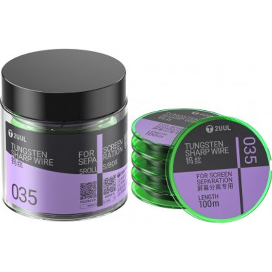 2UUL Tungsten Wire WS-035, 0.035mm, 100m, 5-Pack