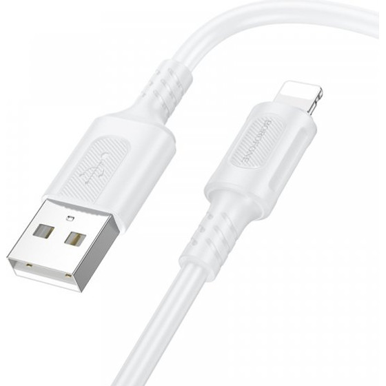 Borofone USB-A to Lightning Cable BX111 Feliz, 18W, 2.4A, 1m, White