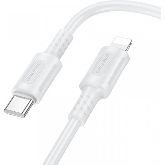 Borofone USB-C to Lightning Cable BX111 Feliz, 27W, 2.4A, 1m, White