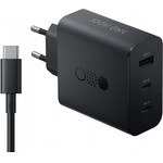 CMF by Nothing Wall Charger C349, 100W, 5A, 1 x USB-A - 2 x USB-C, with USB-C Cable, Dark Grey - (A10800016)