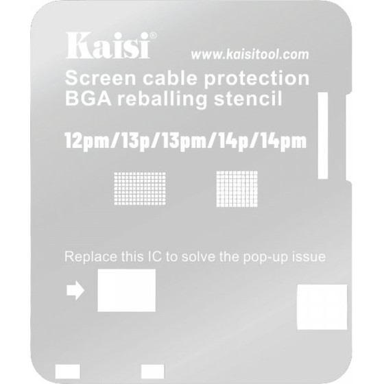 Kaisi BGA Reballing Stencil for Apple iPhone 11 - 14 Pro Max Series