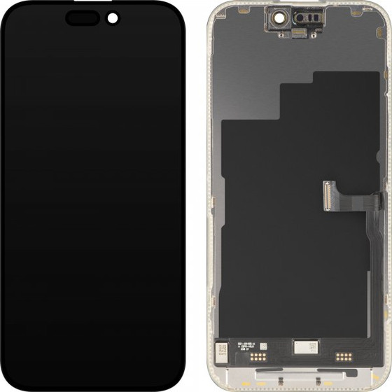MP LCD Display Module for Apple iPhone 15 Pro, Premium Soft OLED FHD 120Hz Version, Aftermarket, Black