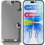 MP LCD Display Module for Apple iPhone 17, Soft OLED FHD 120Hz IC Movable Version, Aftermarket