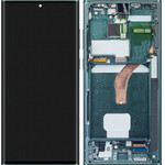 Samsung LCD Display Module for Galaxy S22 Ultra 5G S908, Green - (GH82-27488D, GH82-27489D)