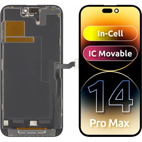 ZY LCD Display Module for Apple iPhone 14 Pro Max, In-Cell IC Version, Black