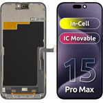 ZY LCD Display Module for Apple iPhone 15 Pro Max, In-Cell IC Version, Black