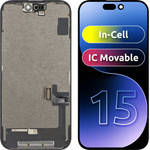 ZY LCD Display Module for Apple iPhone 15, In-Cell IC Version, Black