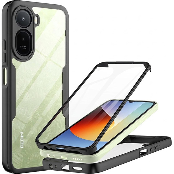 Techsuit - Colorverse 360 Series + Screen Protector - Xiaomi Redmi A7 Pro 4G - Black