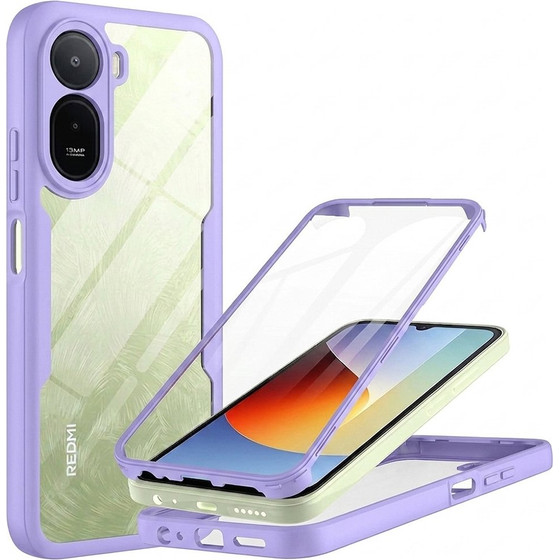Techsuit - Colorverse 360 Series + Screen Protector - Xiaomi Redmi A7 Pro 4G - Purple