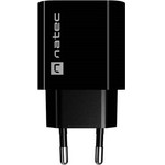 Natec Wall Charger Ribera 1X USB-A + 1X USB-C 20W Black - (NUC-2397)