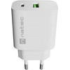 Natec Wall Charger Ribera 1X USB-A + 1X USB-C 20W White - (NUC-2396)
