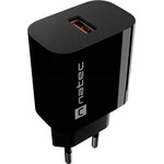 Natec Wall Charger Ribera 1X USB-A 18W Black - (NUC-2393)