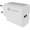 Natec Wall Charger Ribera 1X USB-A 18W White - (NUC-2392)