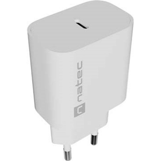 Natec Wall Charger Ribera 1X USB-C 20W White - (NUC-2394)