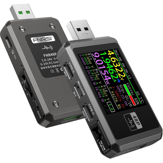 FNIRSI Usb Tester �������� FNB48P, USB/Micro USB/USB-C - (FNR-FNB48P)