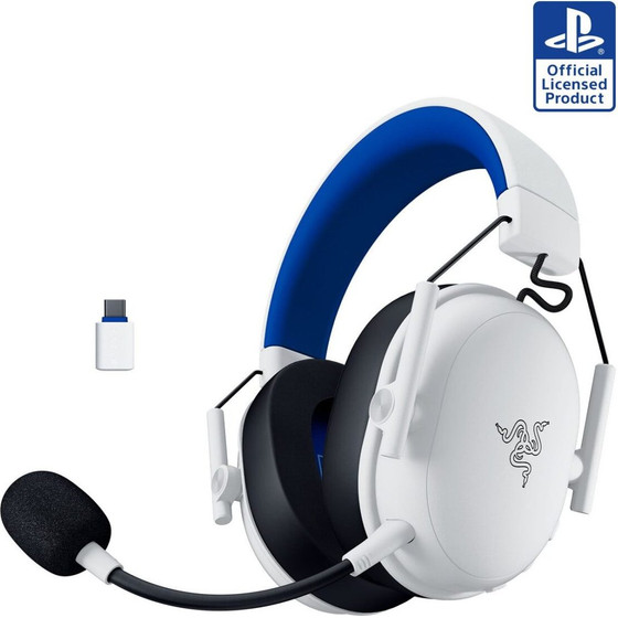 Razer BlackShark V3 X Hyperspeed Licensed for PlayStation - White - Wireless Headset - 2.4Ghz/BT/USB - (RZ04-05420500-R3G1)