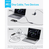 Anker USB Cable Type-C to 2 x Type-C 140W 1.2m - (A8895H11)