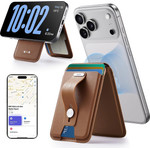 ESR - Geo HaloLock Wallet Stand - MagSafe, Vegan Leather, All in One Pocket, Holds 1-5 Cards - Caramel Brown - (2K6091062)