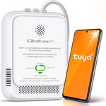 QOLTEC 2in1 Natural Gas And Carbon Monoxide (CO) Leak Detector | CH4 | Co | Ng | Tuya | Wi-Fi | 85dB Alarm | Led - (52654)