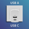 QOLTEC Gan 45W charger| 5-20V | 1.5-3A | 1 x USB-C Pd | 1x Usb Qc 3.0 | White - (51825)